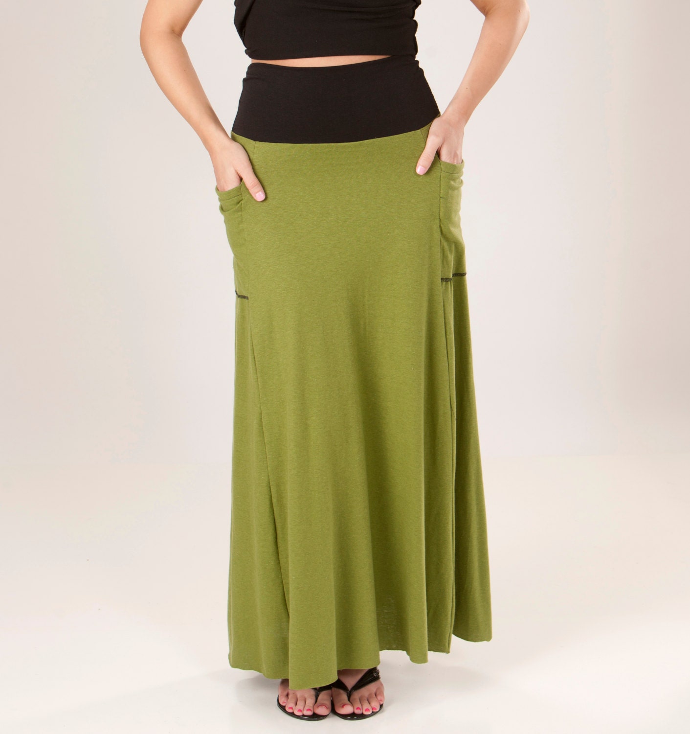 Full Length Hemp Passport Pocket Skirt Organic Clothing Made - Etsy