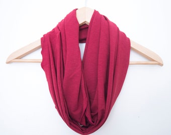 Organic Infinity Scarf - GREAT GIFT - Many Colors Available - Organic Cotton Blend - Handmade in U.S.A. by Rowan Grey