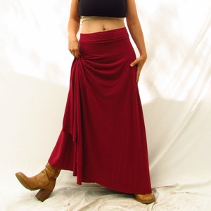 Full Length Wrap Skirt (Soy or Bamboo Organic Cotton) - Made to Order - Organic Fabric - Great for Travel, Plus Size, Maternity or Petite