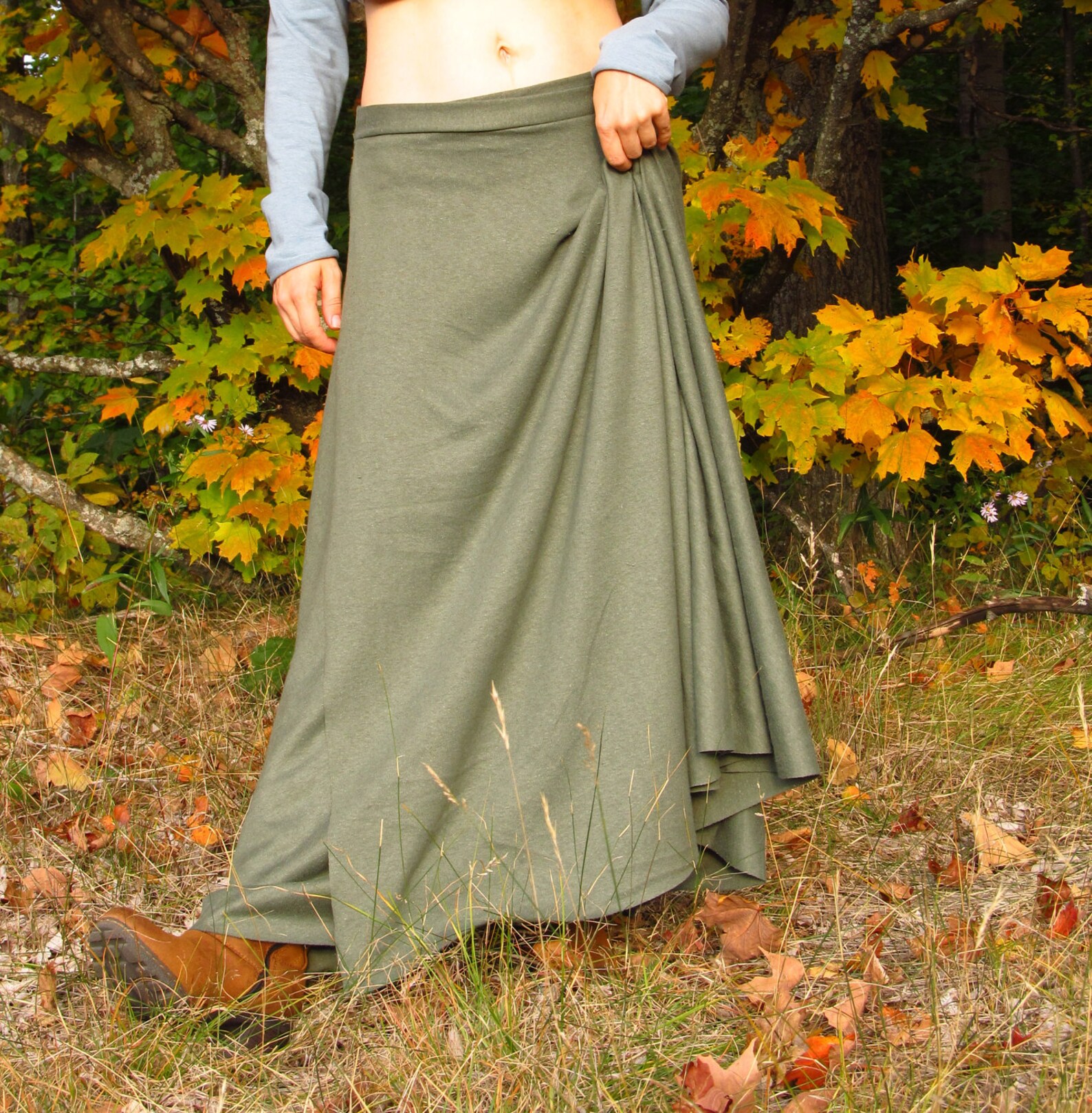 Hemp Organic Cotton Full Length Wrap Skirt Several Colors Etsy