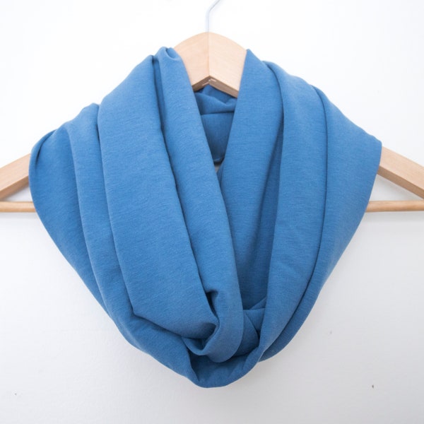 Organic Cotton Tencel Fleece Infinity Scarf ~ Warm Fall Winter Circle Scarf ~ Vegan ~ Cruelty Free ~ Unisex ~ Great Gift