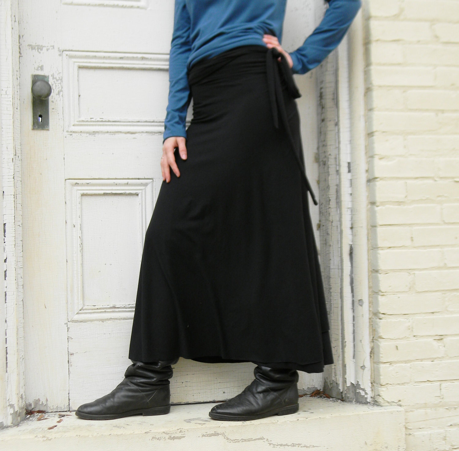 Organic Full Length Wrap Skirt Soy or Bamboo Organic Cotton | Etsy