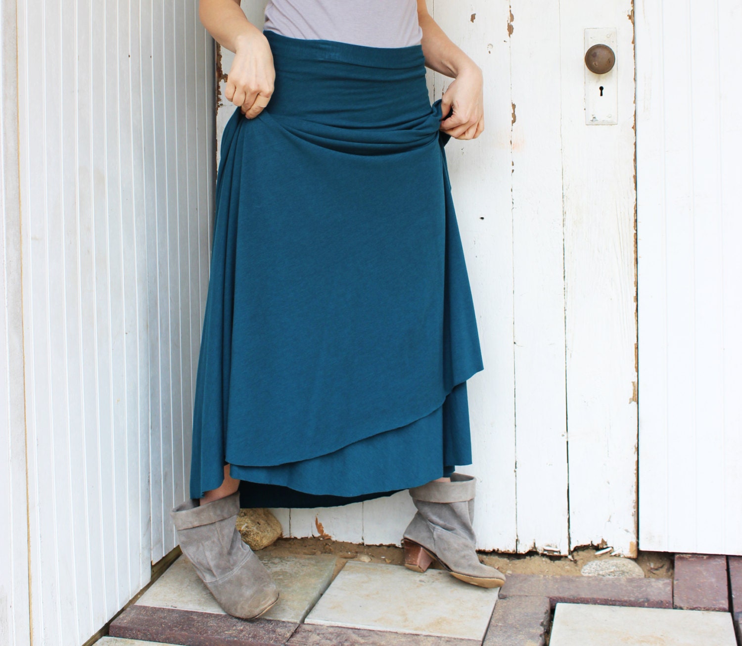 Full Length Wrap Skirt soy or Bamboo Organic Cotton Many | Etsy