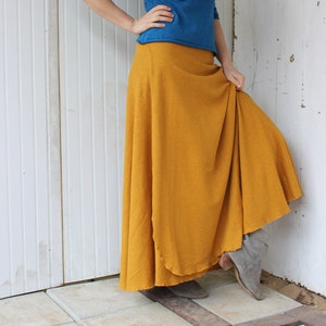 Hemp and Organic Cotton Full Length Wrap Skirt Organic Clothing Made to ...