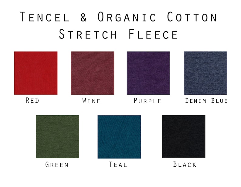 Organic Cotton & Tencel Fleece Leggings Made to Order Eco Friendly Ethical Fashion Warm Winter Leggings Natural Fiber Fleece image 8