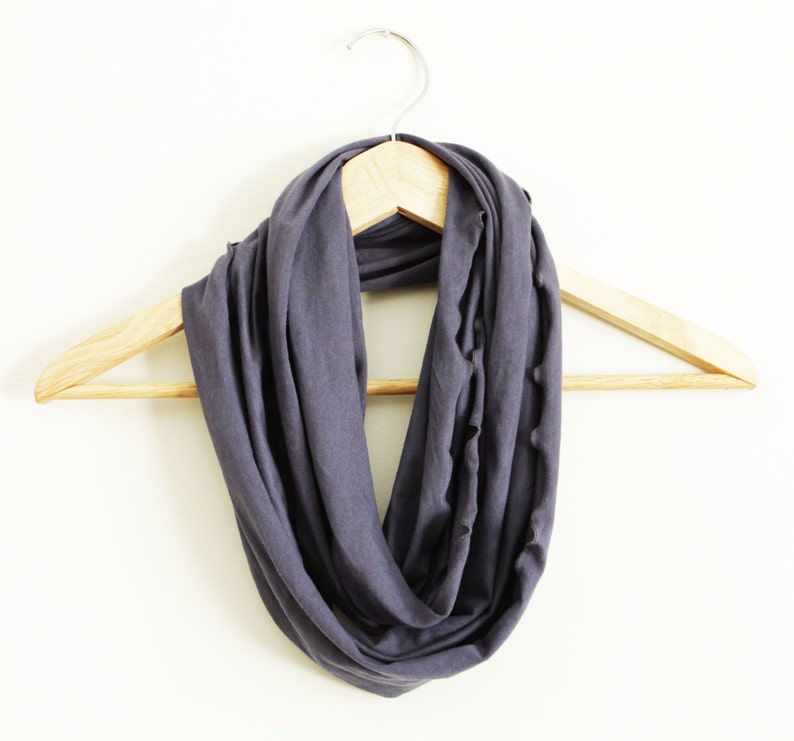 Organic Infinity Scarf GREAT GIFT Many Colors Available Organic Cotton Blend image 1