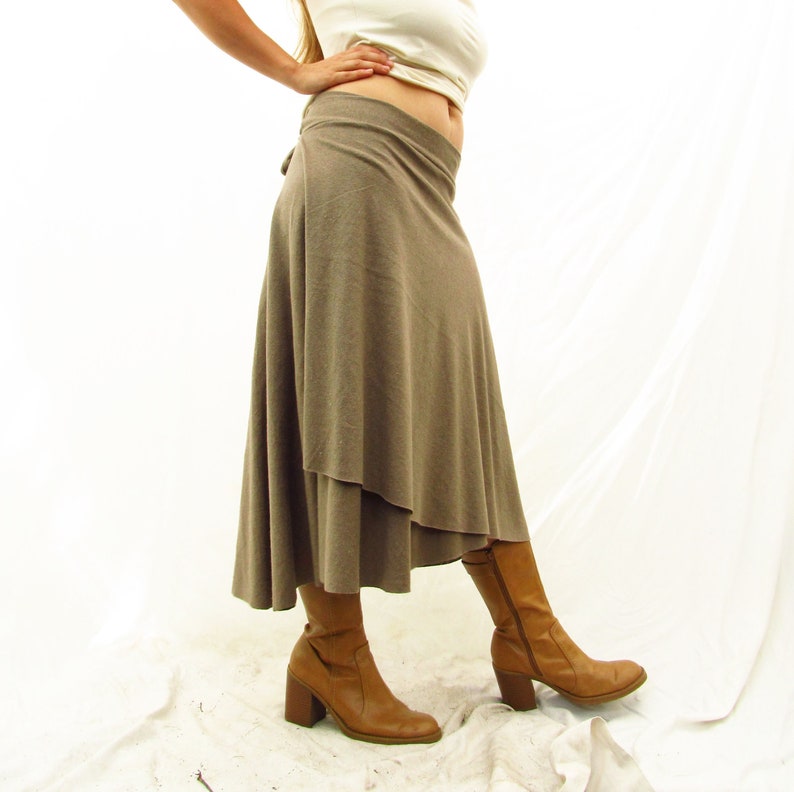 Below Knee Wrap Skirt Hemp and Organic Cotton Jersey Knit Etsy