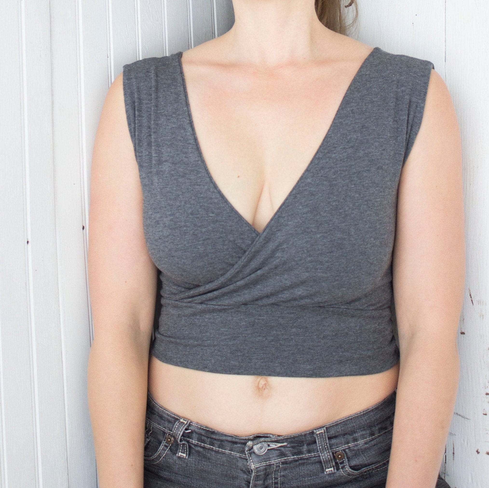 Organic Cotton Essential Bralette / Crop Top - Double Lined