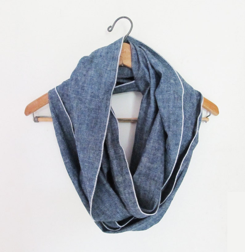 Hemp Organic Cotton Infinity Scarf Lightweight Great Gift image 3