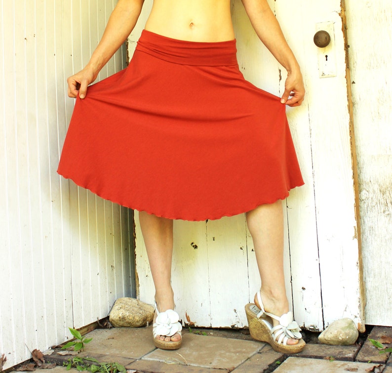 Many Colors to Choose From Organic Fabric Made to Order Eco Fashion Half Moon Mid Length Skirt Dress Poncho