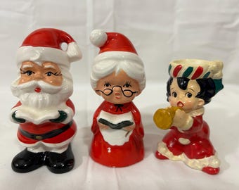 Cocteleras y candelabros de Mr. and Mrs. Claus de Lefton