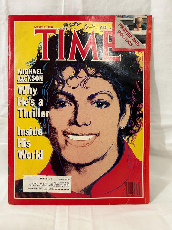 1984 Michael Jackson Time Magazine - Etsy