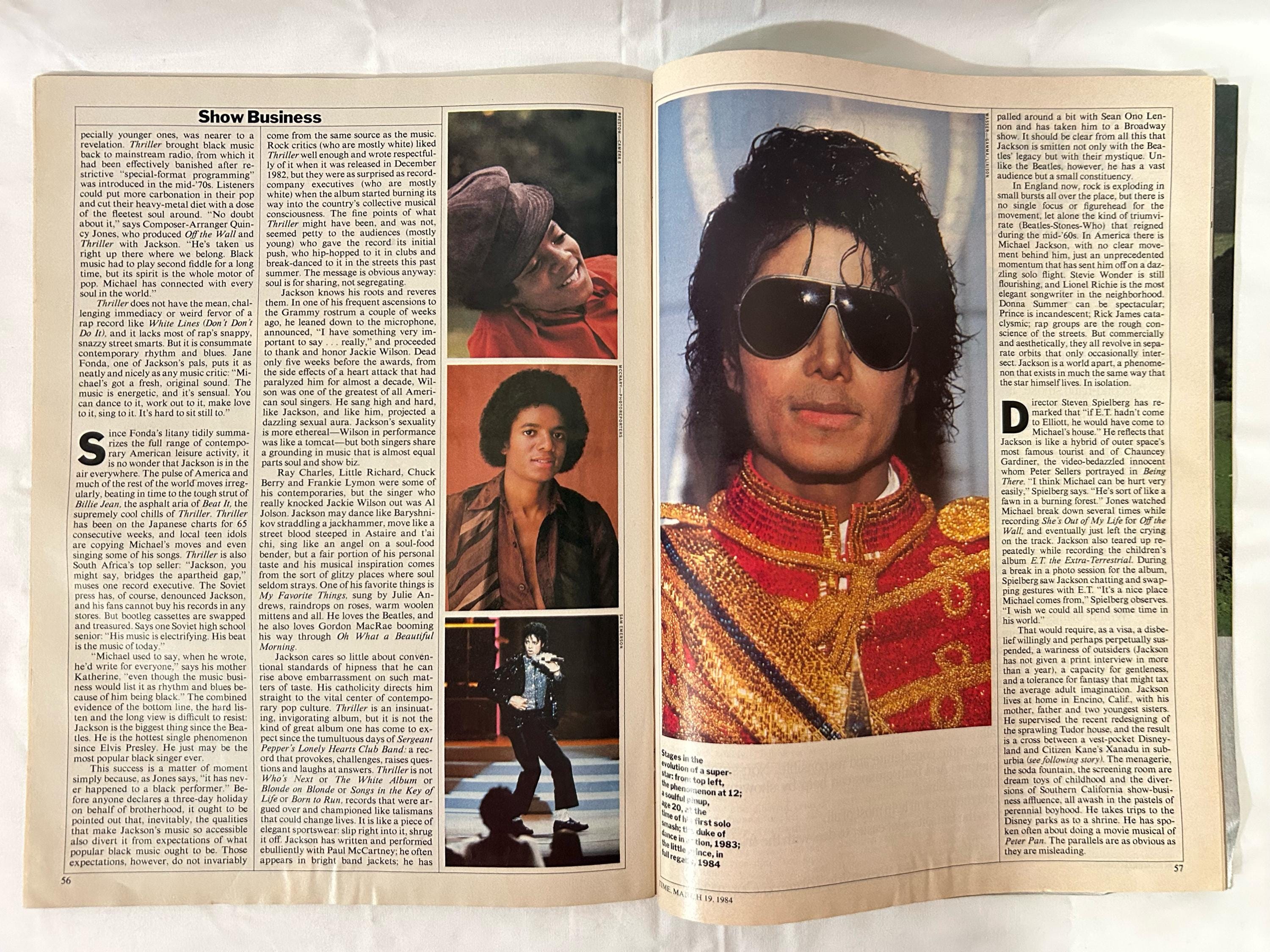 MICHAEL JACKSON 1984 雑誌TIME 表紙ポスター 米国版 Amazon.com: Time Magazine March 19, 1984 Michael Jackson: Why He's