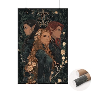 Feyre Archeron ACOTAR Poster Tamlin Lucien Art Cursebreaker Sarah J Maas Poster FMC ACOTAR Fanart Poster da parete senza cornice Book Room Decor