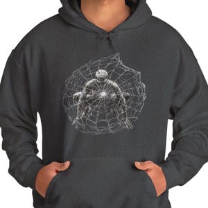 Spiderman Goth Hoodie, Spider Hoodie, Superhero Hoodie, Spider Lover Hoodie, Gift for Men, Spider Sweatshirts, Trendy Hoodie