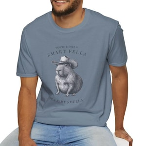 Capybara Smart Fella Retro 90s Shirt, Vintage 90s Shirt, Funny Capybara Vintage T-shirt, Funny Western Capybara Vintage T-shirt, Funny Gift