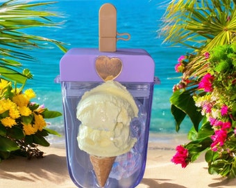 Lollipop Kids Funny Water Bottle, Cute Designed Lollipop Themed Unique Drinkware Minimalist Water Bottle Gift for Children