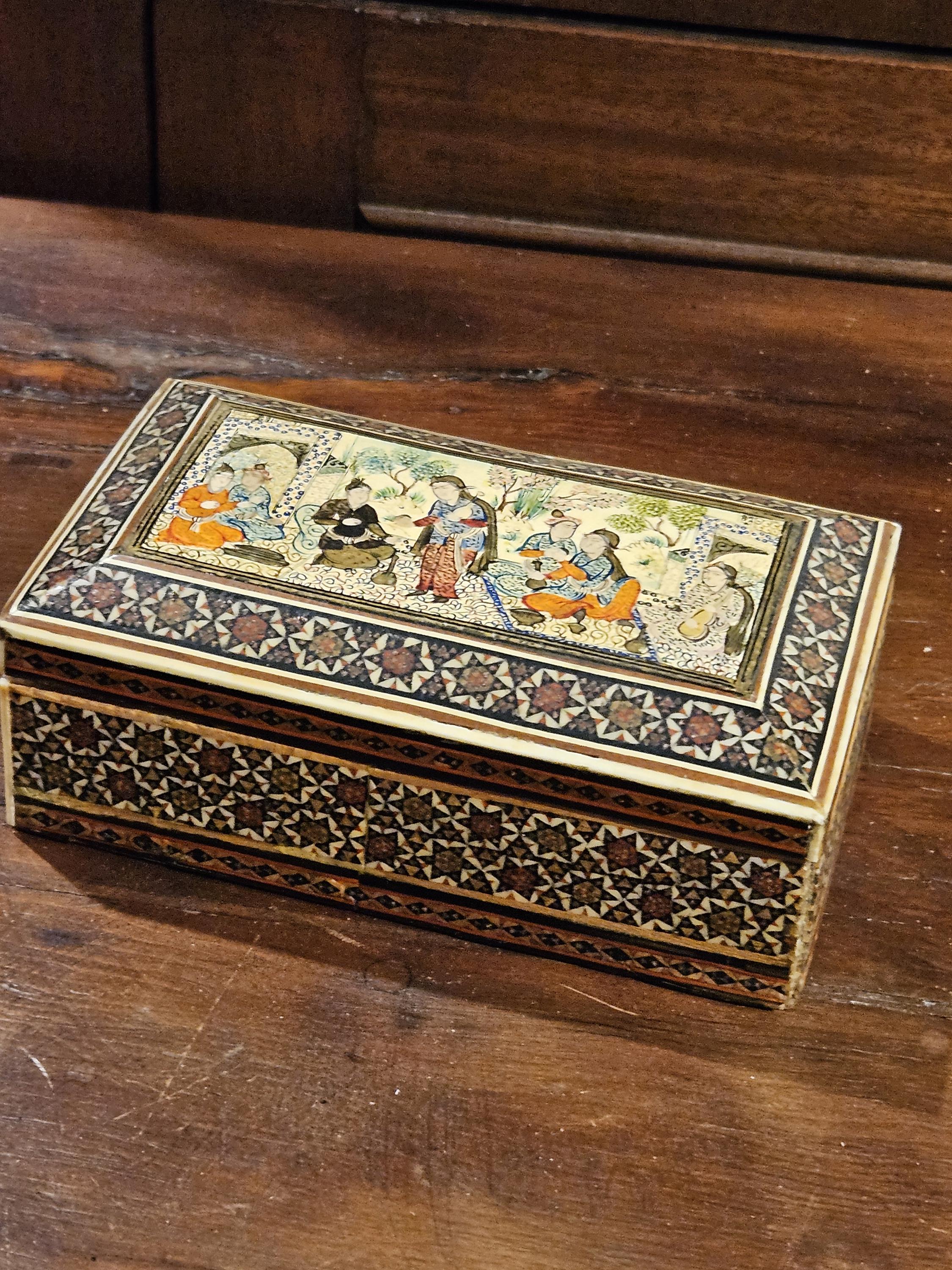Asian Wood Box Stash Box Inlay Style 2x4x6.5 Inches Vintage - Etsy