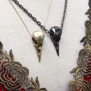 WHOLESALE Metal bird skull pendant or button silver brass wholesale price image 3
