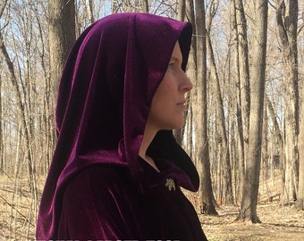 Add an EXTRA LARGE velvet lined hood to your velvet cloak order