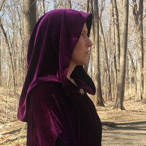 Add an EXTRA LARGE velvet lined hood to your velvet cloak order