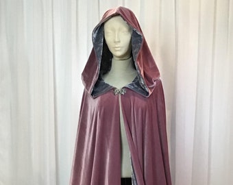 FULLY REVERSIBLE velvet cloak - full circle - Custom Length