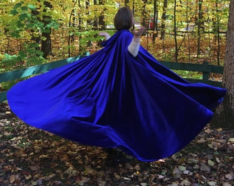 FULL CIRCLE Royal blue velvet cloak - Your Length