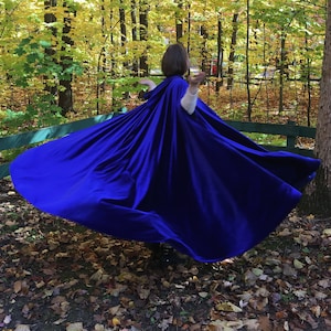 FULL CIRCLE Royal blue velvet cloak - Your Length