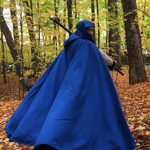 Royal blue cloak FULL CIRCLE custom length image 1