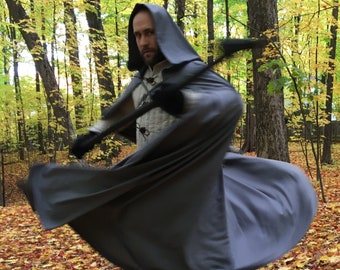 COMBAT cape - grey polyester - custom length