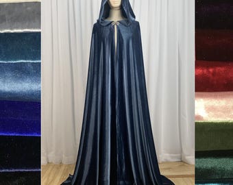HALF CIRCLE velvet cloak - Custom length and color