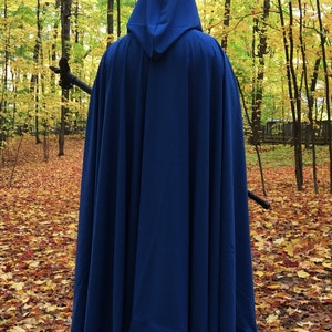Royal blue cloak FULL CIRCLE custom length image 4