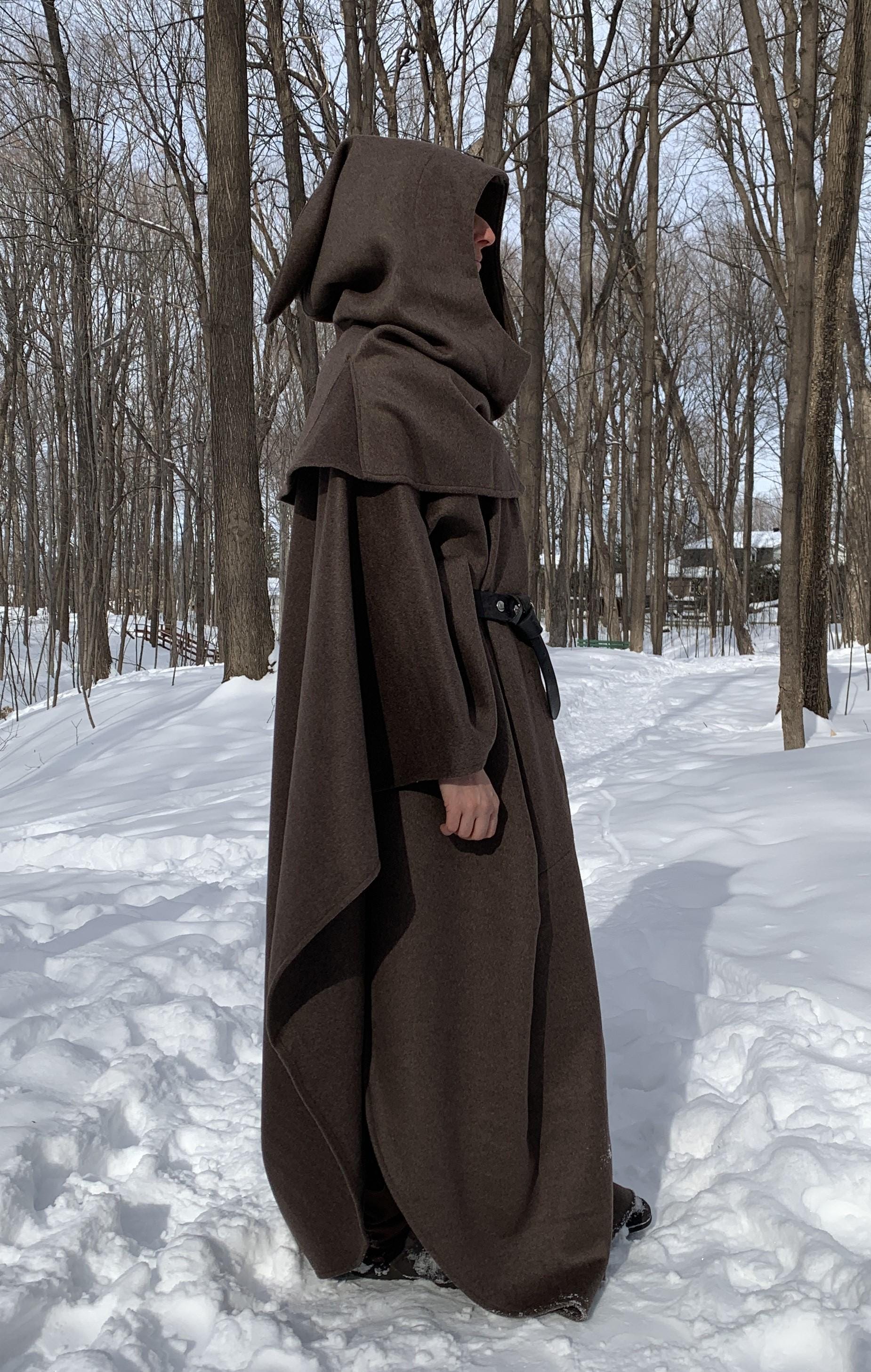 Brown MONK WOOL Cloak - Custom Length - Etsy