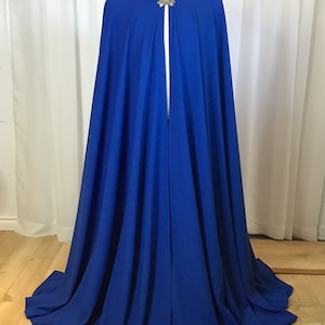 Royal blue cloak FULL CIRCLE custom length image 8