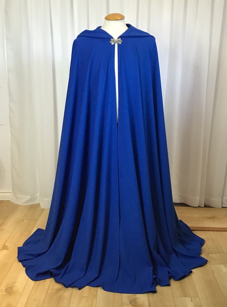 Royal blue cloak FULL CIRCLE custom length image 8