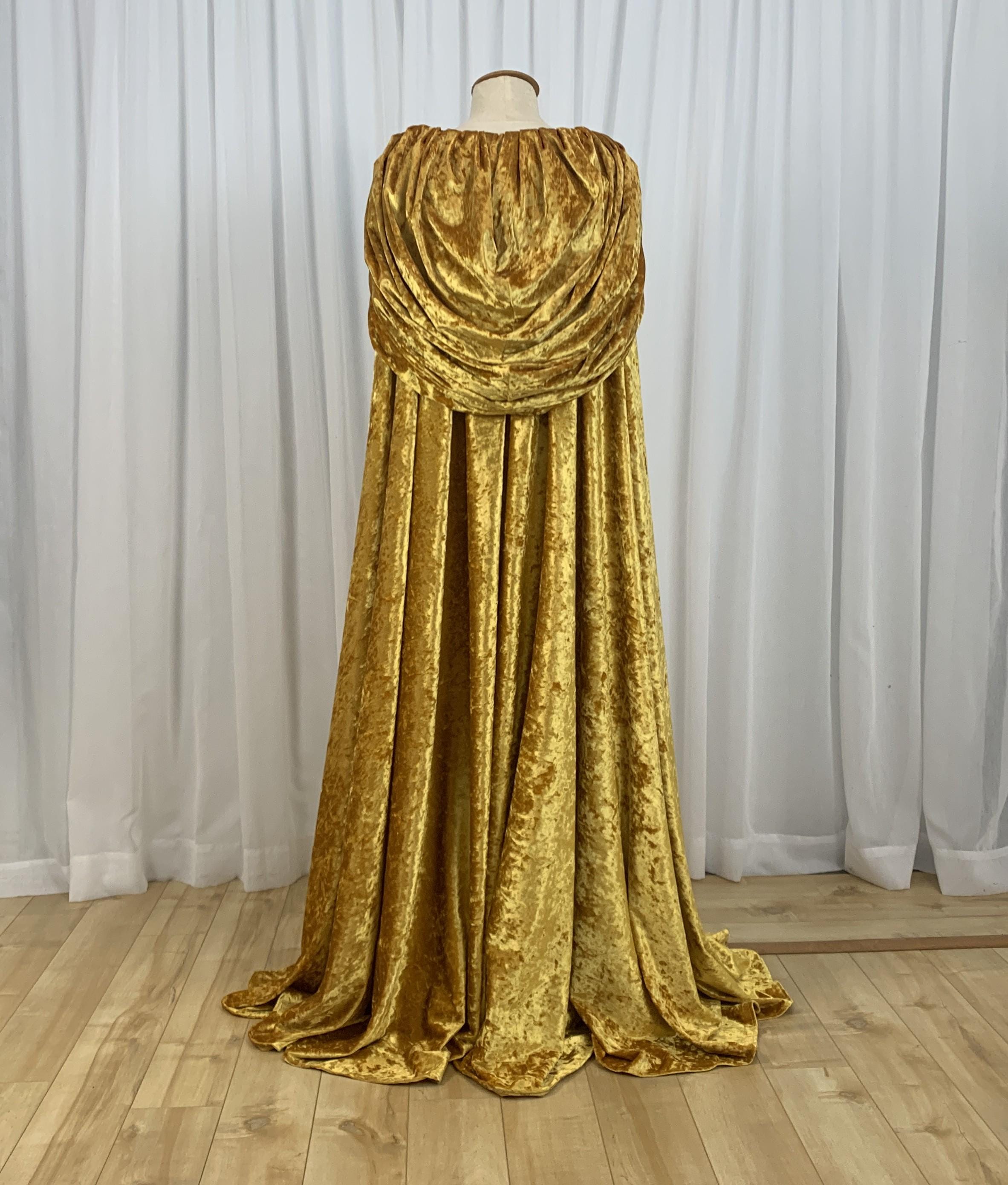FULL CIRCLE Velvet Cloak - Pleated Hood Lined With Velvet - Custom ...