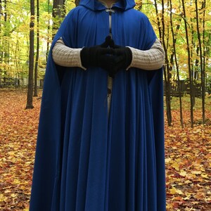 Royal blue cloak FULL CIRCLE custom length image 2