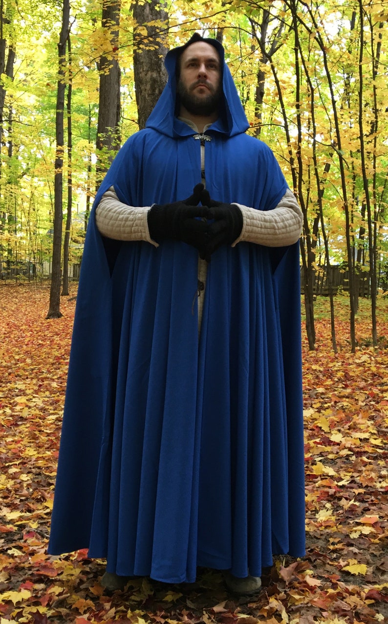 Royal blue cloak FULL CIRCLE custom length image 2