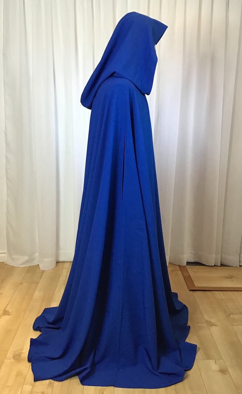 Royal blue cloak FULL CIRCLE custom length image 7