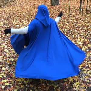 Royal blue cloak FULL CIRCLE custom length image 9