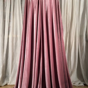 FULL CIRCLE Dusty pink velvet cloak Custom Length image 2