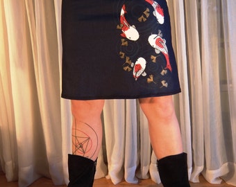 Koi printed skirt - large size choice
