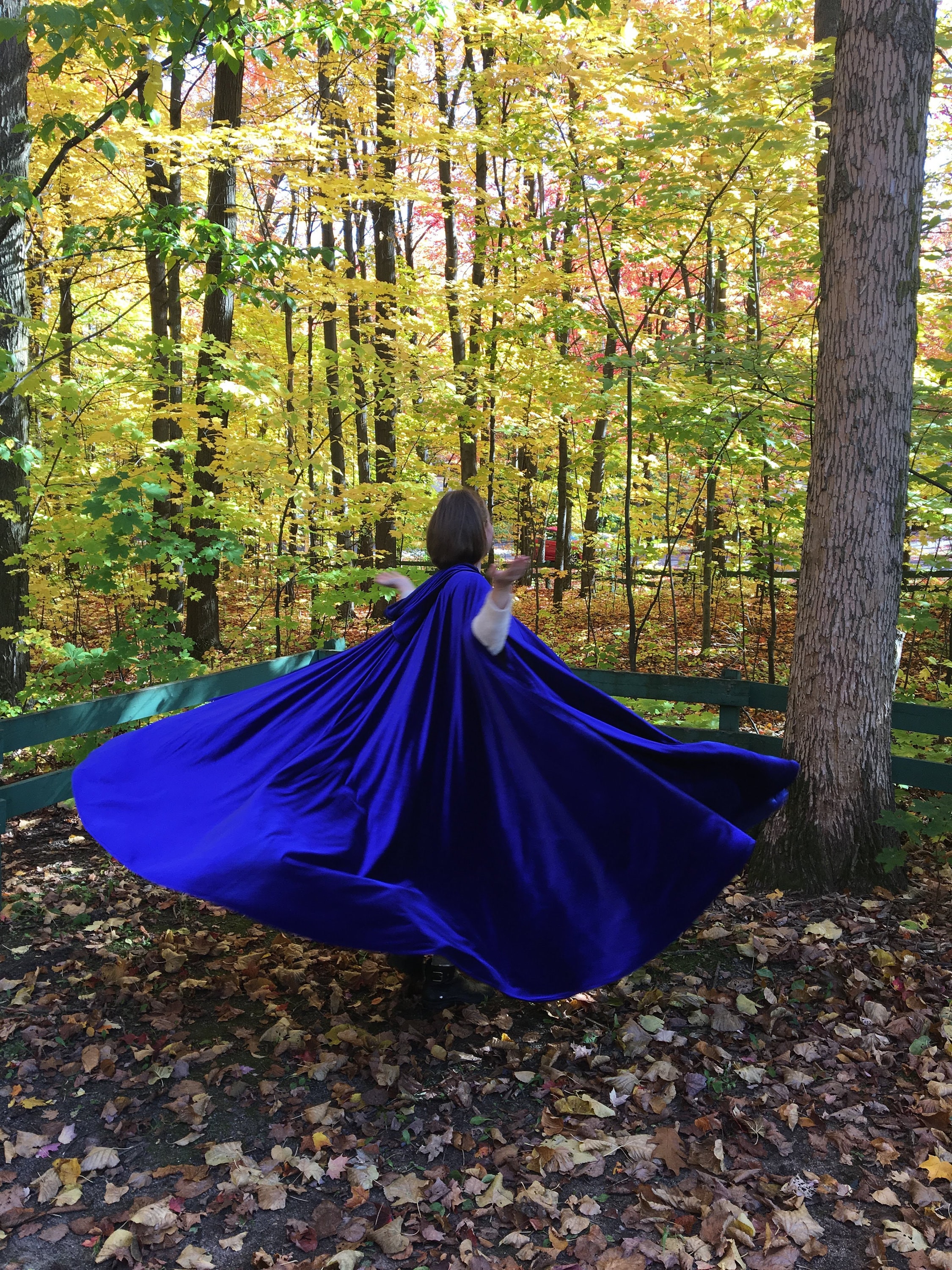 FULL CIRCLE Royal Blue Velvet Cloak - Your Length - Etsy