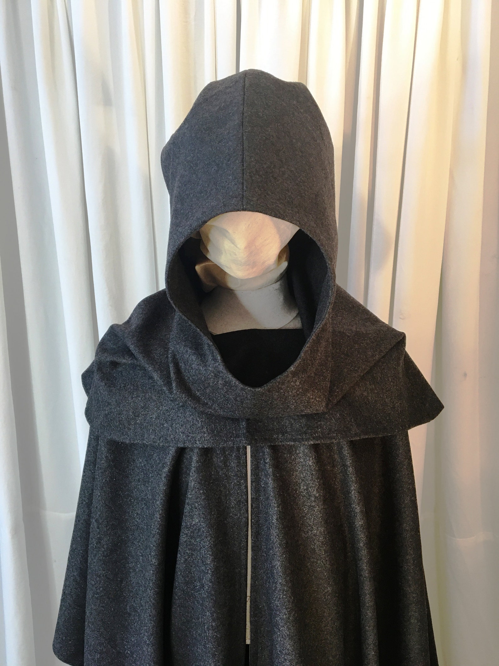 Grey MONK WOOL Cloak - Custom Length - Etsy