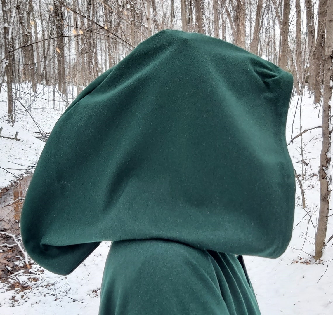 Forest Green Wool Cloak Full Oval YOUR LENGTH Etsy