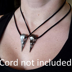 WHOLESALE Metal bird skull pendant or button silver brass wholesale price image 2