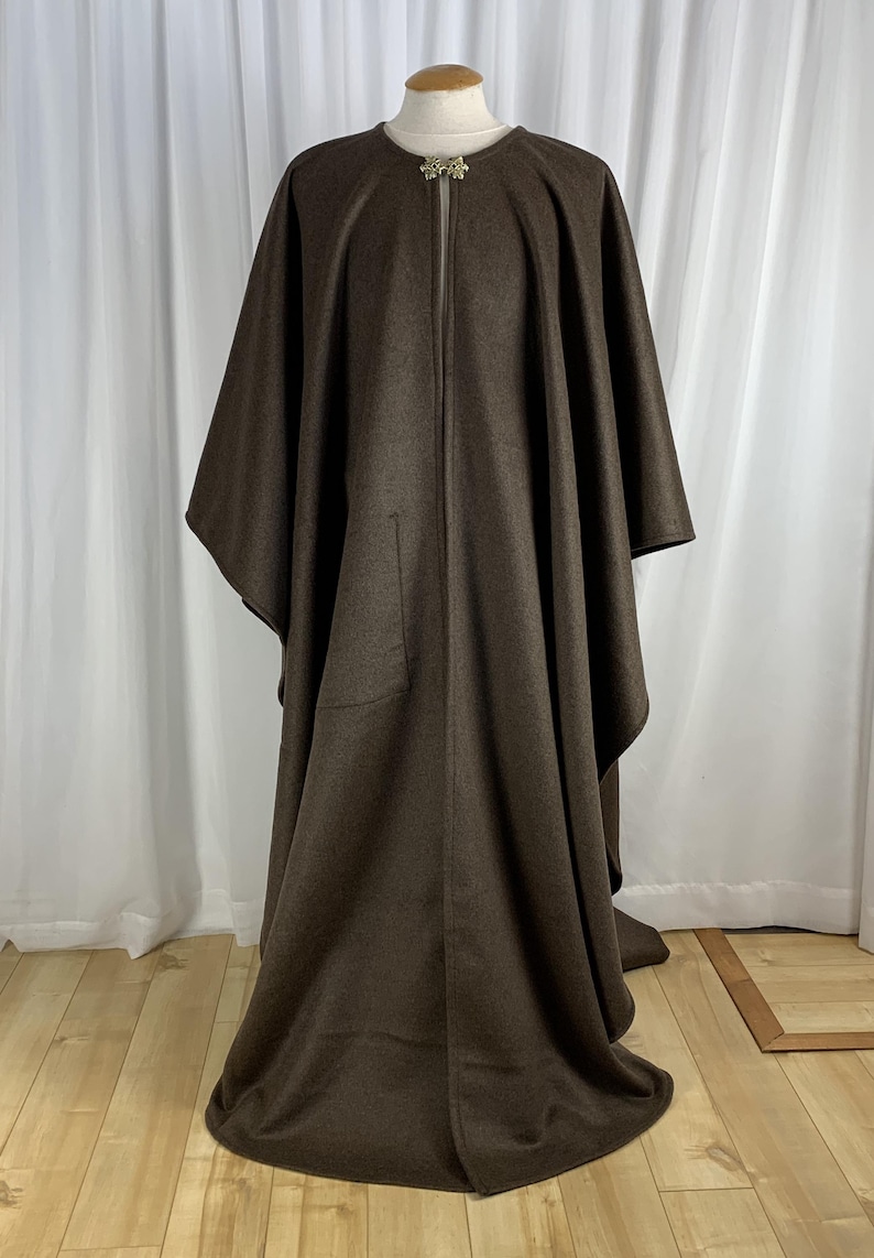 Brown MONK WOOL Cloak - Custom Length - Etsy