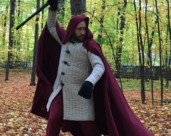 COMBAT cape - burgundy wine polyester - custom length