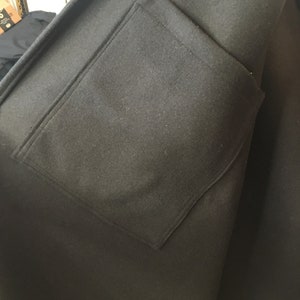 Black WOOL Cloak With Cape-scarf Custom Length - Etsy
