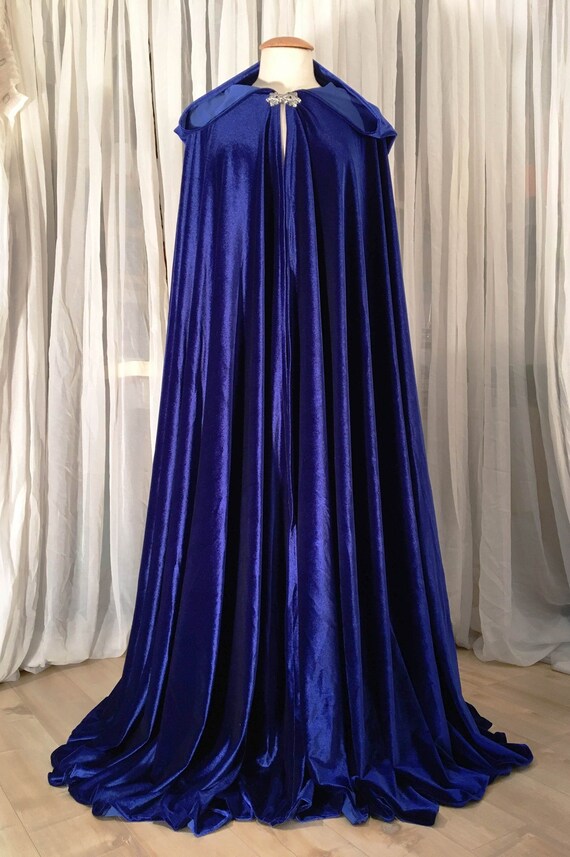 FULL CIRCLE Royal Blue Velvet Cloak - Your Length - Etsy